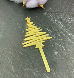 Изображение Топпер мини Елочка с звездой, 7 см (НГ-134)